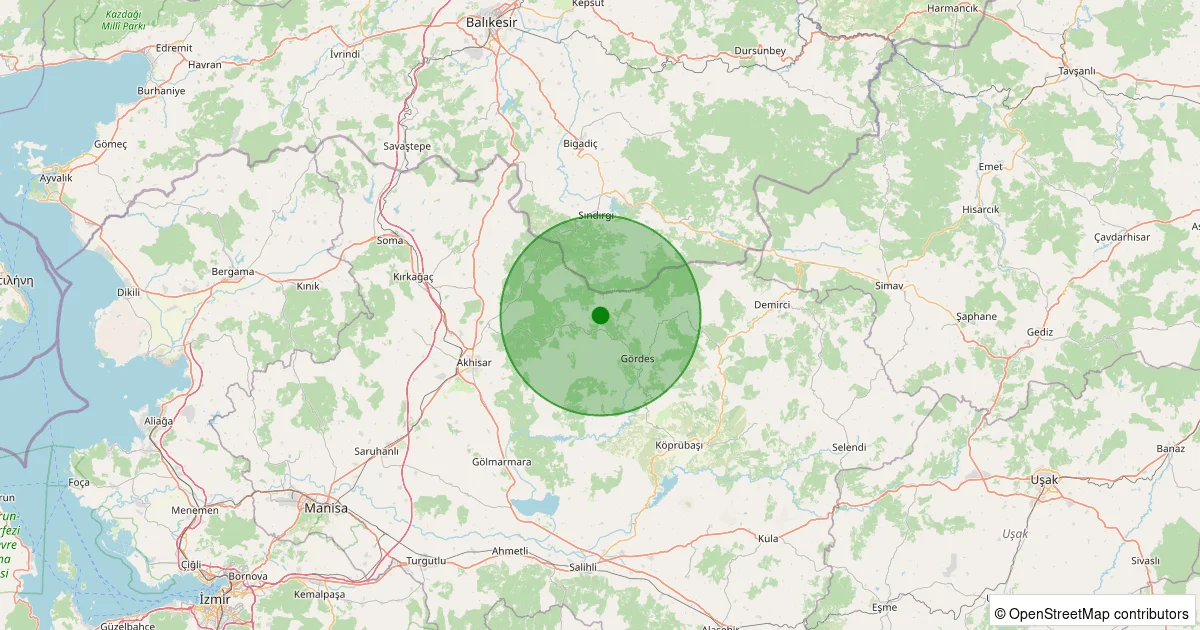 04 Ekim 2025 saat 21:51 - Gördes - 1.90ML depreminin harita gösterimi