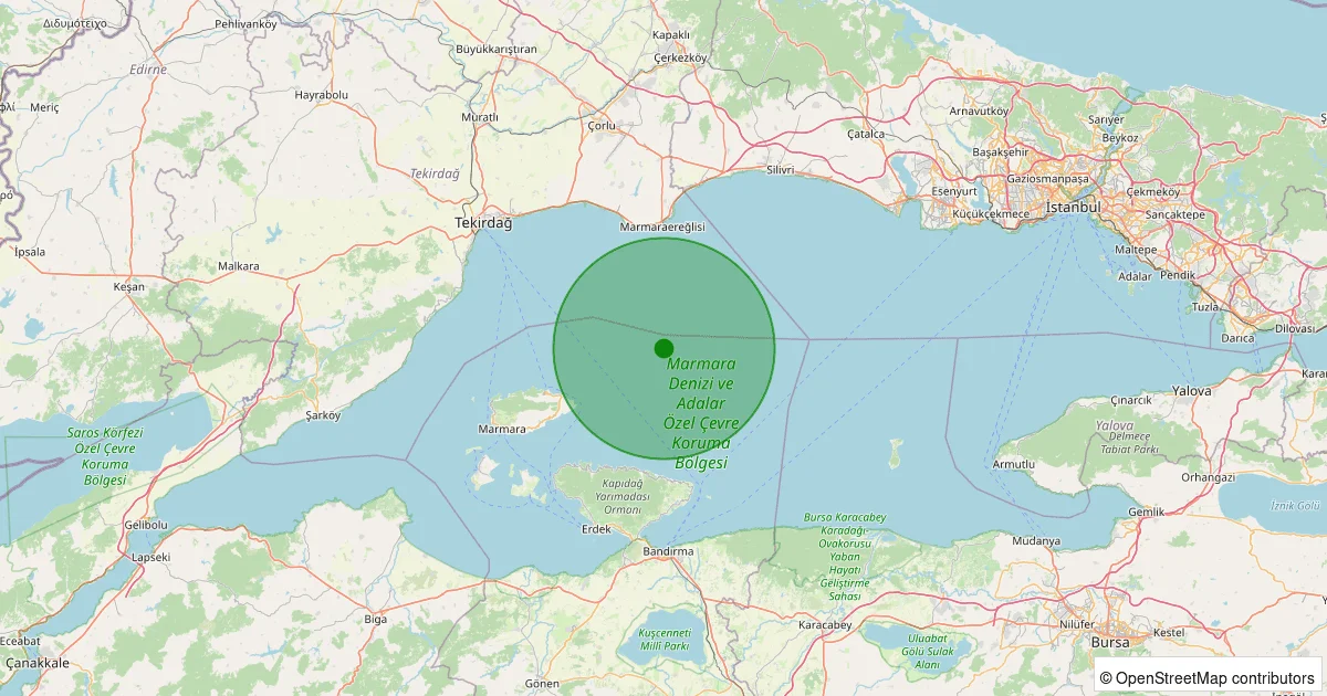04 Ekim 2025 saat 23:51 - Marmara Denizi - [25.22 km] Marmaraereğlisi - 1.60ML depreminin harita gösterimi