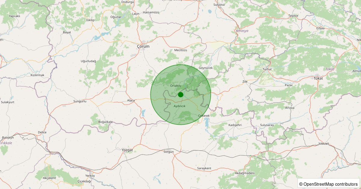 20 Ekim 2025 saat 12:52 - Aydıncık - Benlioğlu Köyü - 1.60ml depreminin harita gösterimi