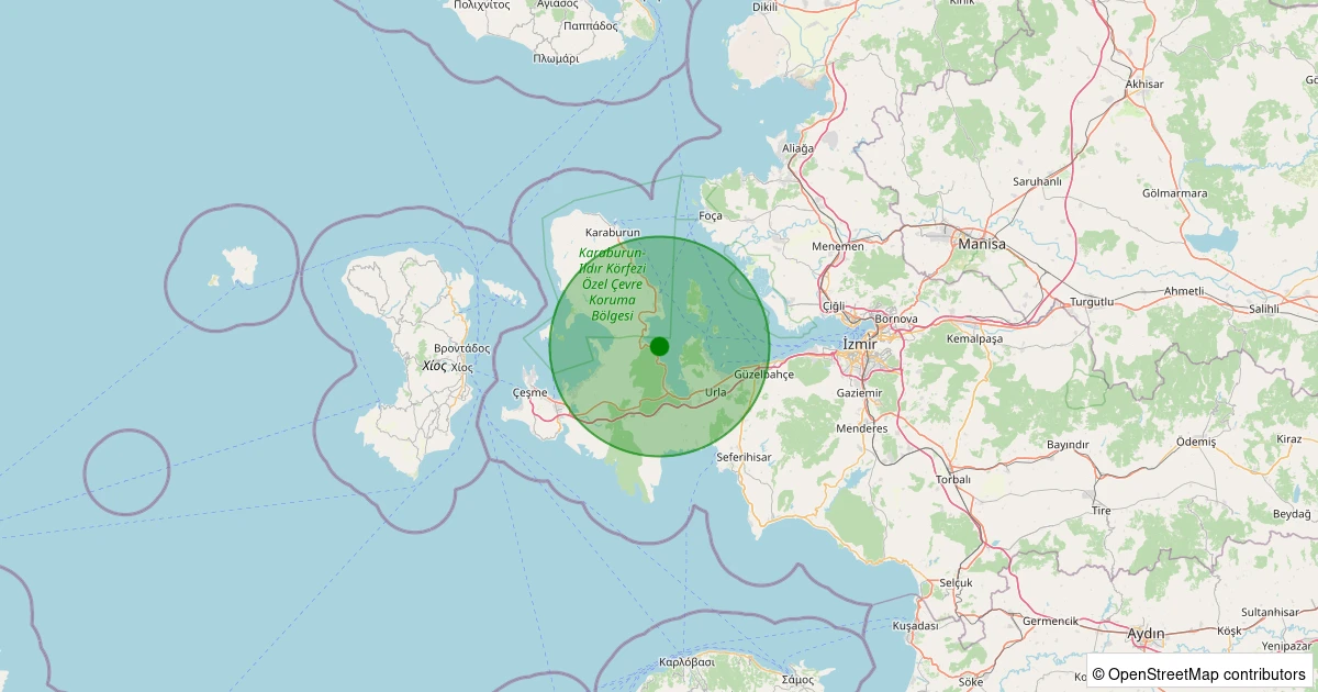 21 Ekim 2025 saat 00:24 - Ege Denizi - İzmir Körfezi - [03.86 km] Urla (İzmir) - 1.20ML depreminin harita gösterimi