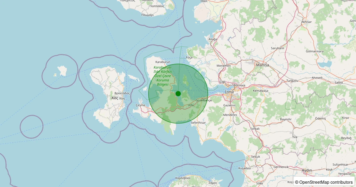 21 Ekim 2025 saat 00:24 - IZMIR - 1.50ml depreminin harita gösterimi