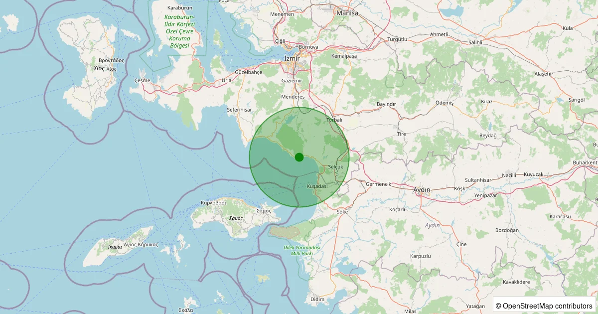 05 Ekim 2025 saat 06:26 - Menderes - 1.70ML depreminin harita gösterimi