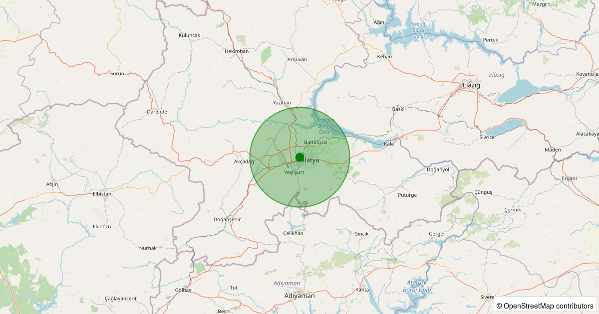 21 Ekim 2025 saat 04:54 - Yeşilyurt - Yeşiltepe - 1.30ml depreminin harita gösterimi