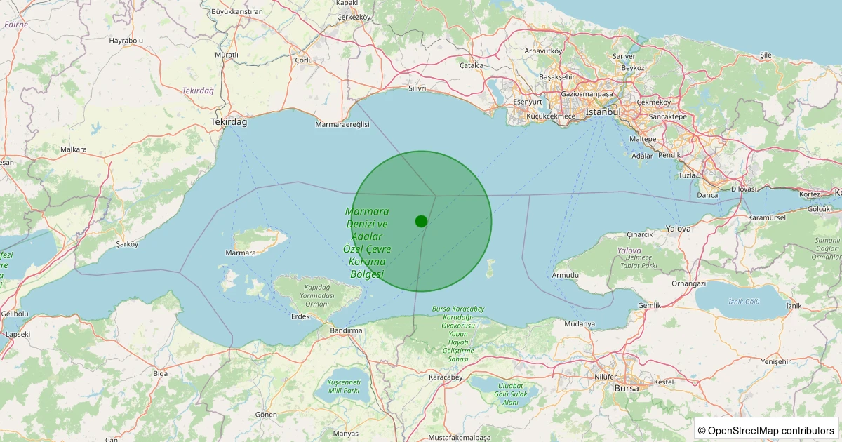 22 Ekim 2025 saat 15:22 - MARMARA - 2.00ml depreminin harita gösterimi