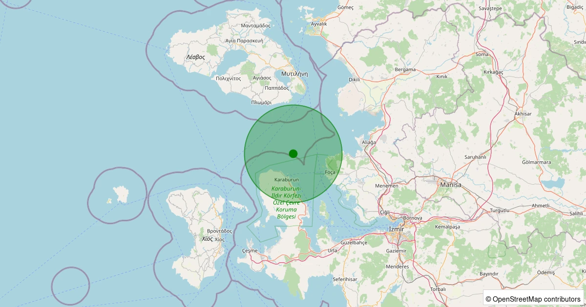 23 Ekim 2025 saat 02:54 - EGE - 1.90ml depreminin harita gösterimi