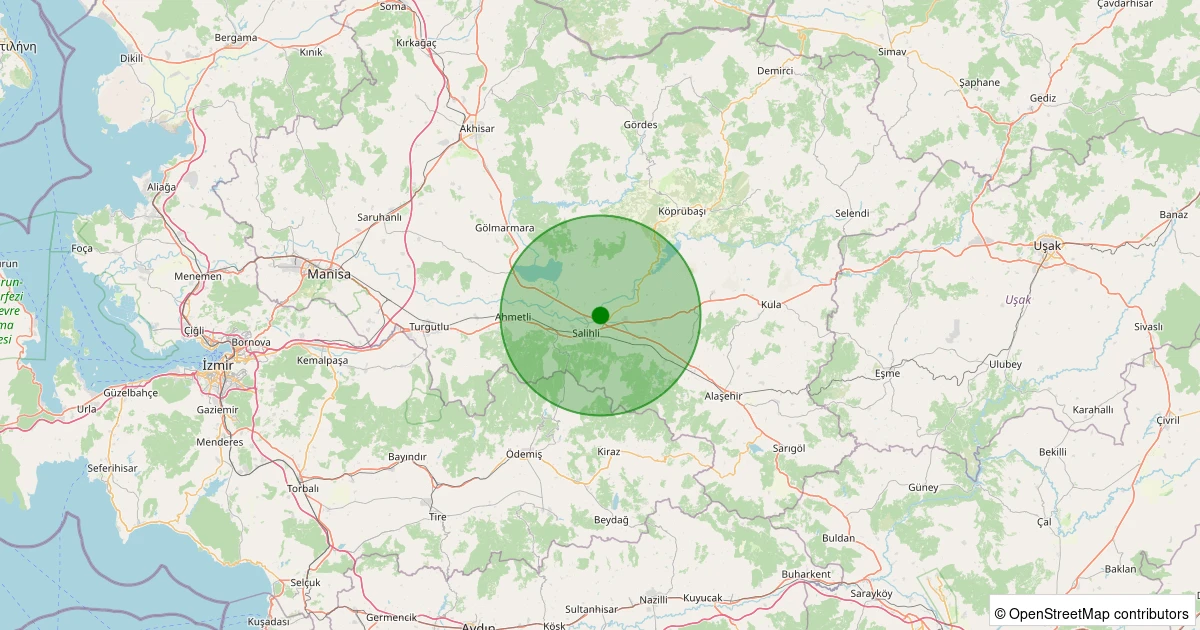 24 Ekim 2025 saat 01:47 - Salihli - Çavlu - 1.10ml depreminin harita gösterimi