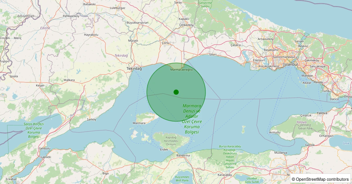 24 Ekim 2025 saat 05:47 - MARMARA - 1.70ml depreminin harita gösterimi