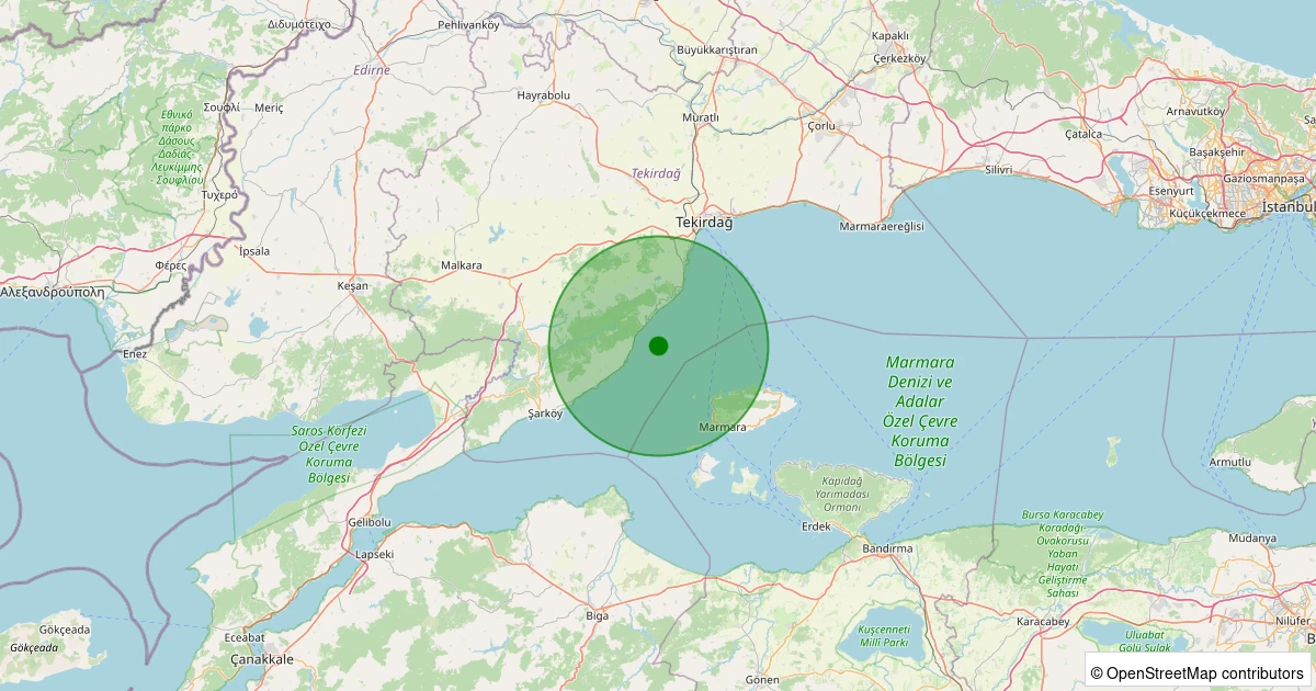 22 Ekim 2025 saat 13:59 - GUZELKOY - 2.80ml depreminin harita gösterimi