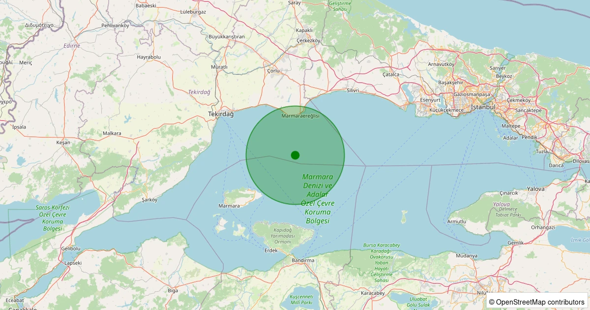 22 Ekim 2025 saat 05:08 - MARMARA - 2.70ml depreminin harita gösterimi