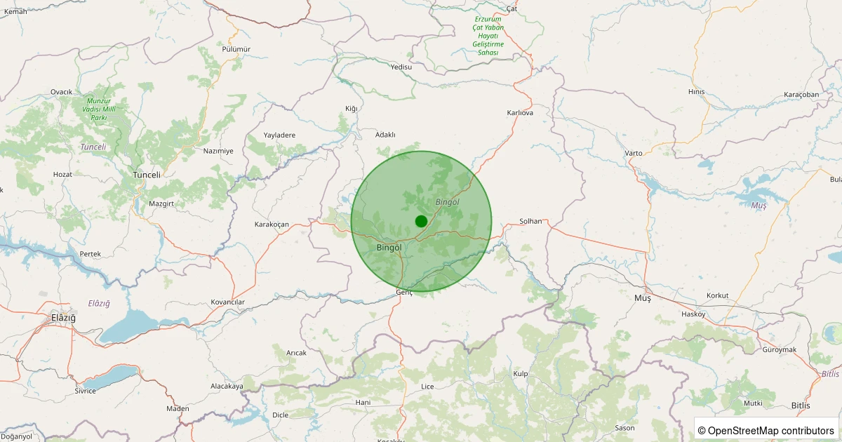 25 Ekim 2025 saat 15:12 - Merkez - İçpınar Köyü - 2.00ML depreminin harita gösterimi