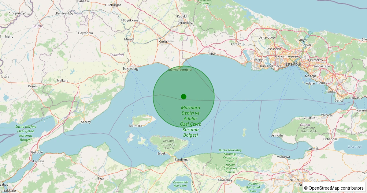 27 Ekim 2025 saat 09:43 - MARMARA - 1.80ml depreminin harita gösterimi
