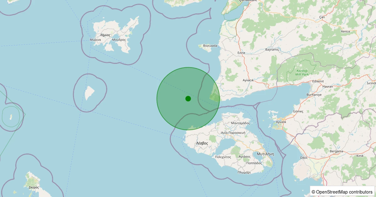 27 Ekim 2025 saat 13:24 - GULPINAR - 2.00ml depreminin harita gösterimi