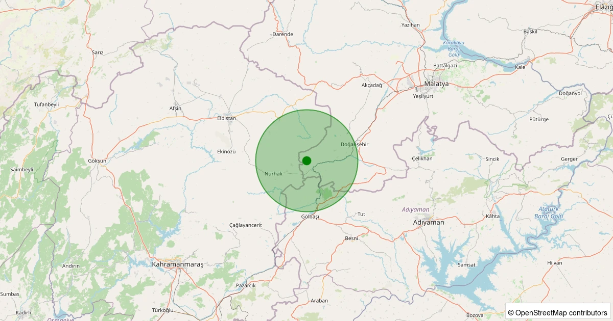 27 Ekim 2025 saat 05:21 - Doğanşehir - Gövdeli - 1.40ml depreminin harita gösterimi