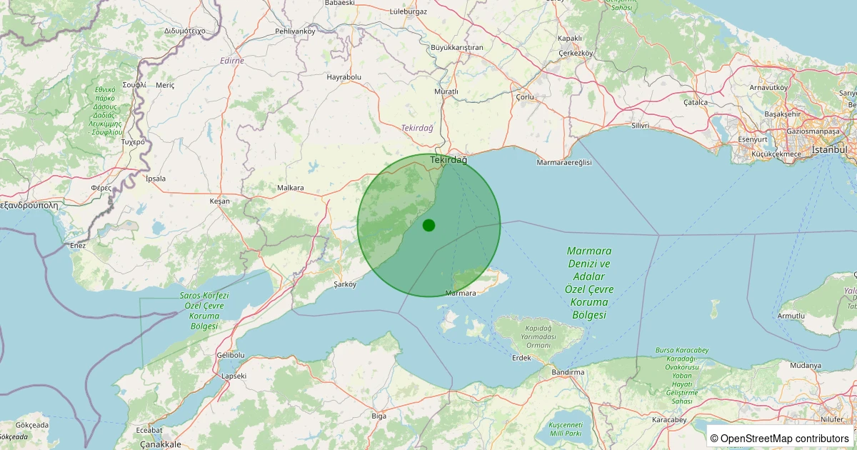 26 Ekim 2025 saat 13:18 - YENIKOY - 2.40ml depreminin harita gösterimi