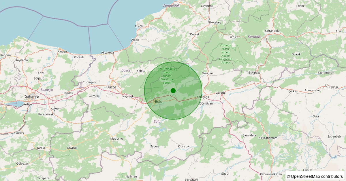 26 Ekim 2025 saat 11:40 - Merkez - Mustakimler Köyü - 1.70ml depreminin harita gösterimi