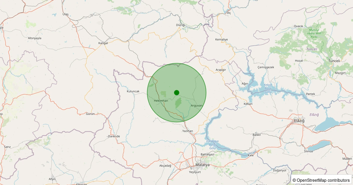26 Ekim 2025 saat 03:31 - Hekimhan - İğdir Köyü - 1.50ml depreminin harita gösterimi