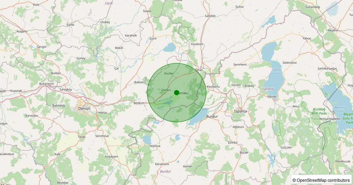 29 Ekim 2025 saat 15:17 - Başmakçı - Merkez/Başmakçı - 2.20ML depreminin harita gösterimi