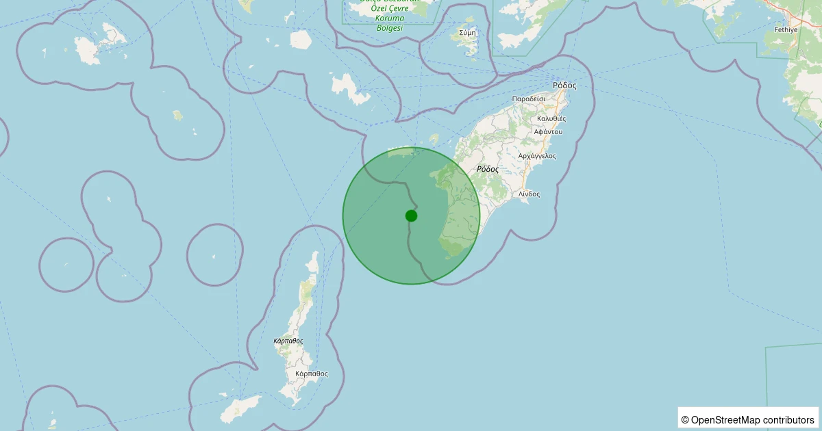 29 Ekim 2025 saat 23:10 - EGE - 2.40ml depreminin harita gösterimi