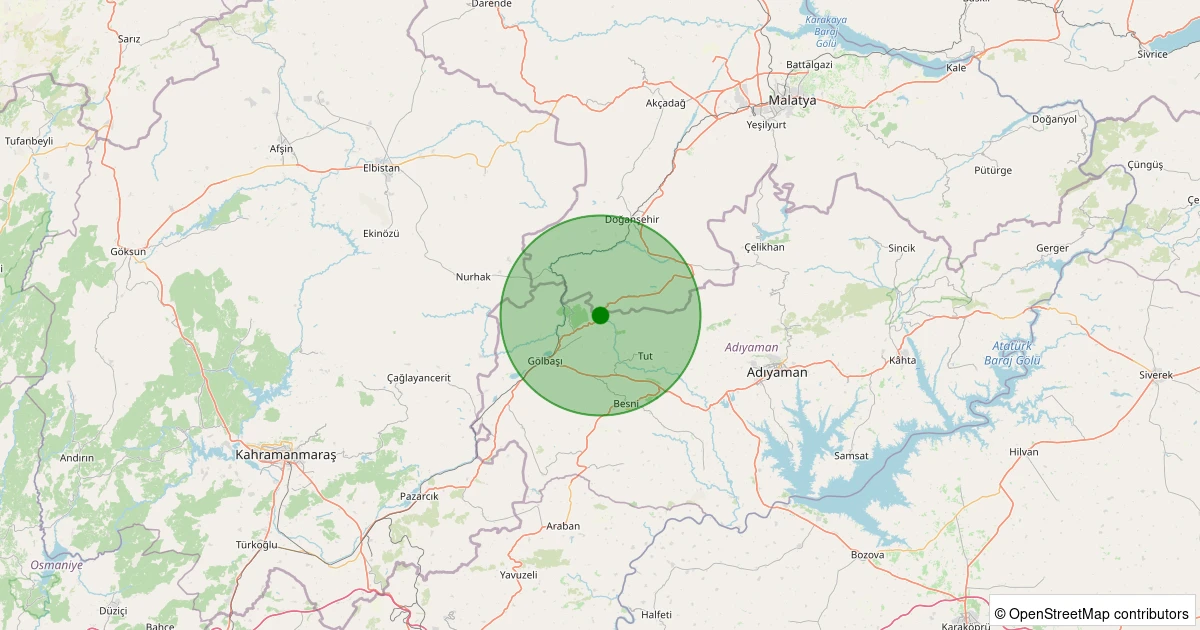 30 Ekim 2025 saat 09:35 - Gölbaşı - Cankara Köyü - 1.80ml depreminin harita gösterimi