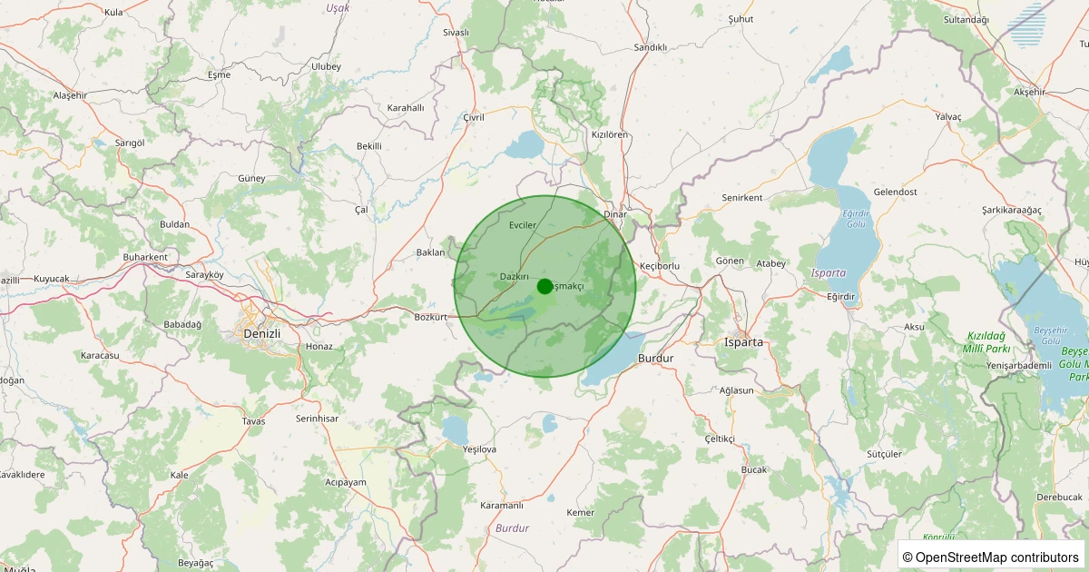 29 Ekim 2025 saat 15:17 - Başmakçı - Merkez/Başmakçı - 2.30ml depreminin harita gösterimi