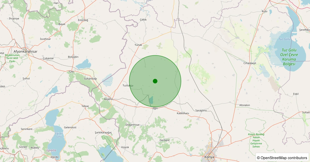 31 Ekim 2025 saat 08:59 - Ilgın - Tekeler - 1.60ML depreminin harita gösterimi