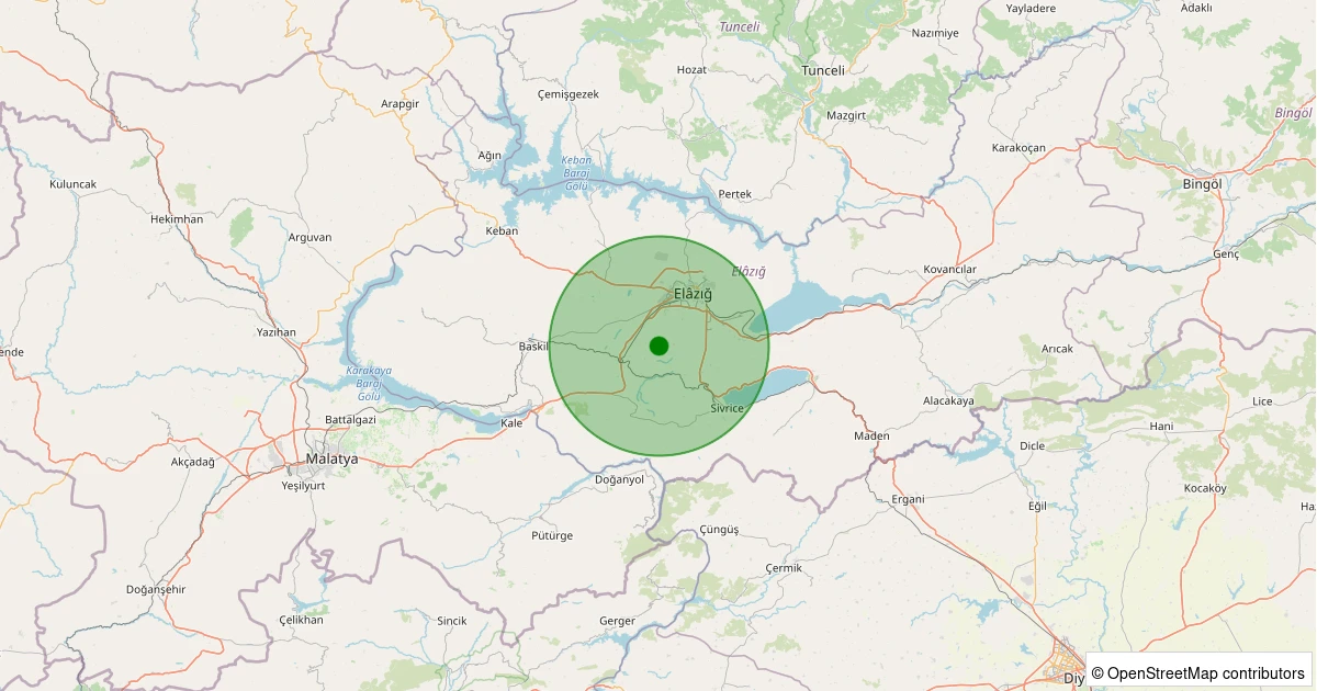 31 Ekim 2025 saat 15:41 - Merkez - Kumbarış Köyü - 1.20ML depreminin harita gösterimi