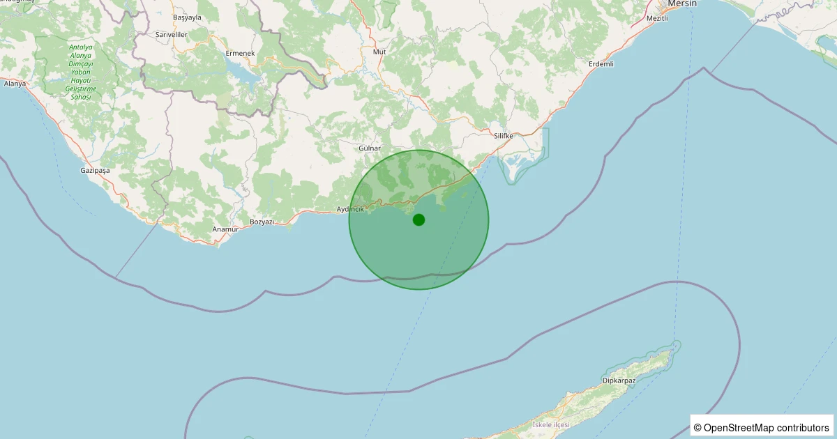 31 Ekim 2025 saat 13:09 - BUYUKECELI-GULNAR - 1.00ml depreminin harita gösterimi