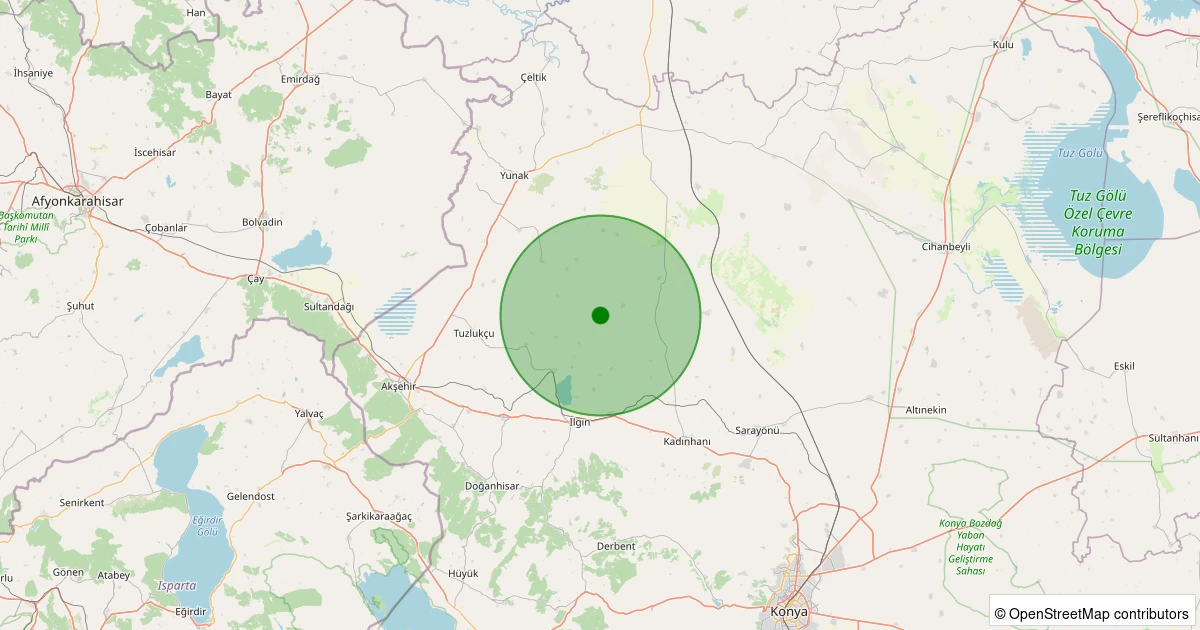 31 Ekim 2025 saat 08:59 - Yunak - Hursunlu - 1.40ml depreminin harita gösterimi