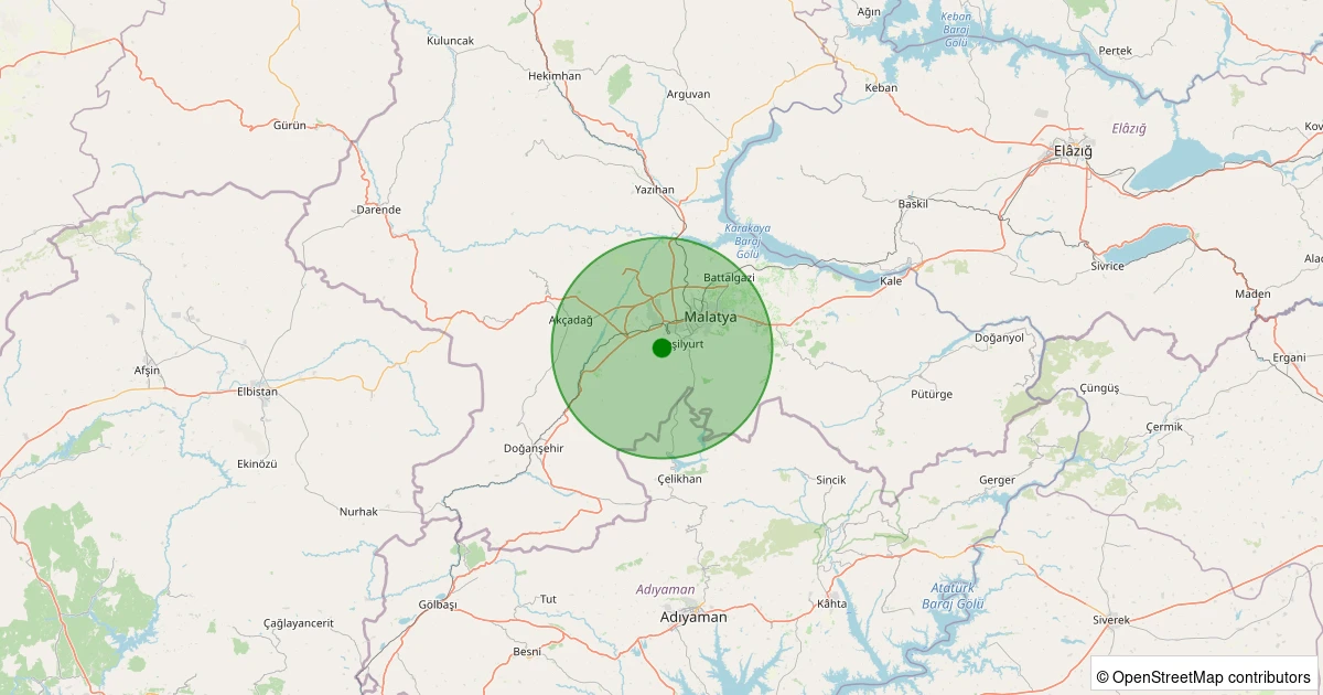 01 Kasım 2025 saat 01:25 - Yeşilyurt - İkizce - 2.50ml depreminin harita gösterimi