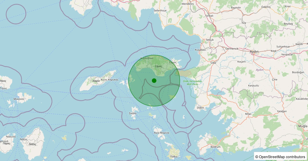 01 Kasım 2025 saat 05:09 - EGE - 2.80ml depreminin harita gösterimi