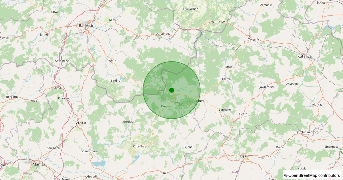 01 Kasım 2025 saat 10:41 - Simav - Beciler Köyü - 1.40ML depreminin harita gösterimi