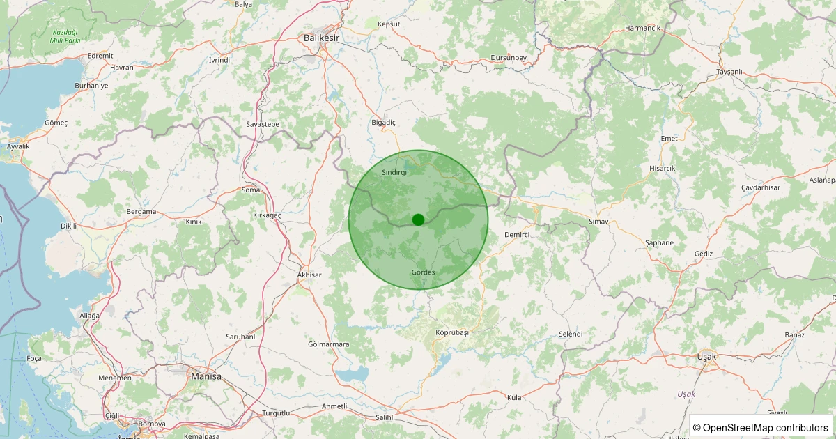 01 Kasım 2025 saat 14:43 - Gördes - 1.50ml depreminin harita gösterimi