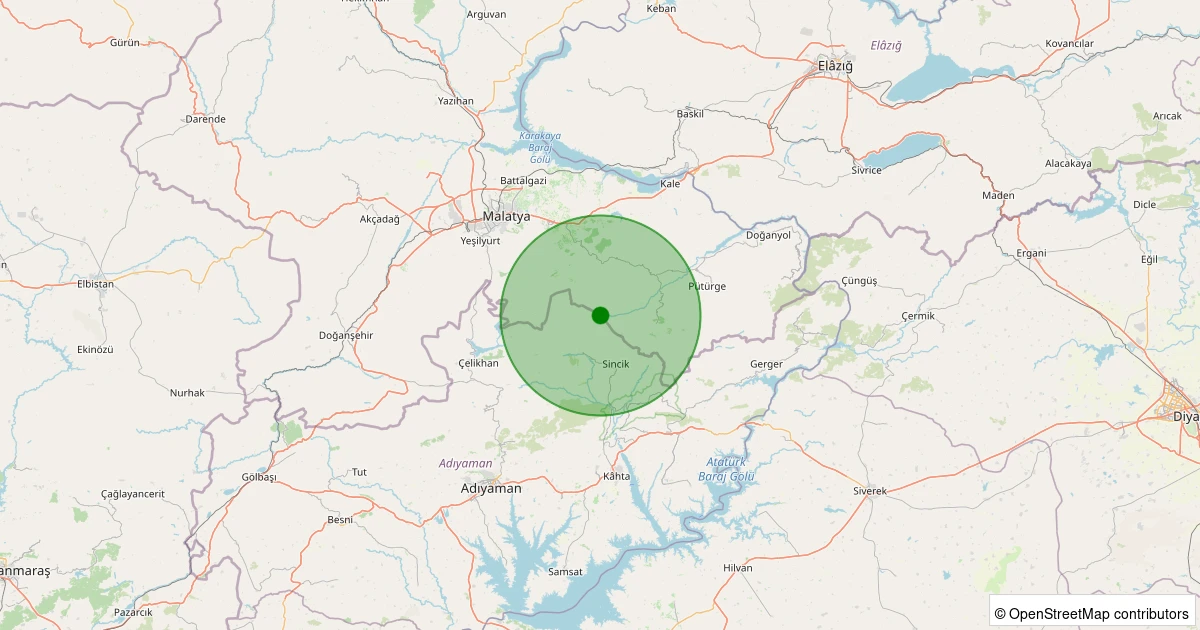 01 Kasım 2025 saat 19:58 - Pütürge - Arıtoprak Köyü - 3.00ML depreminin harita gösterimi