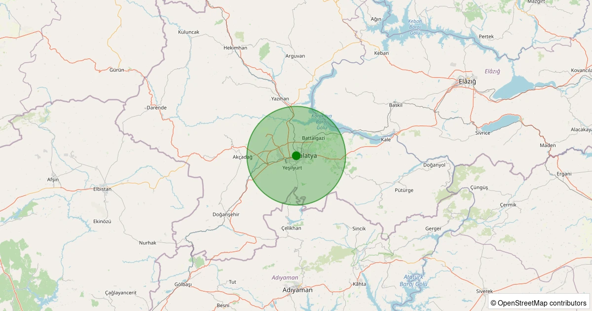 02 Kasım 2025 saat 03:07 - Yeşilyurt - Karakavak - 1.10ml depreminin harita gösterimi