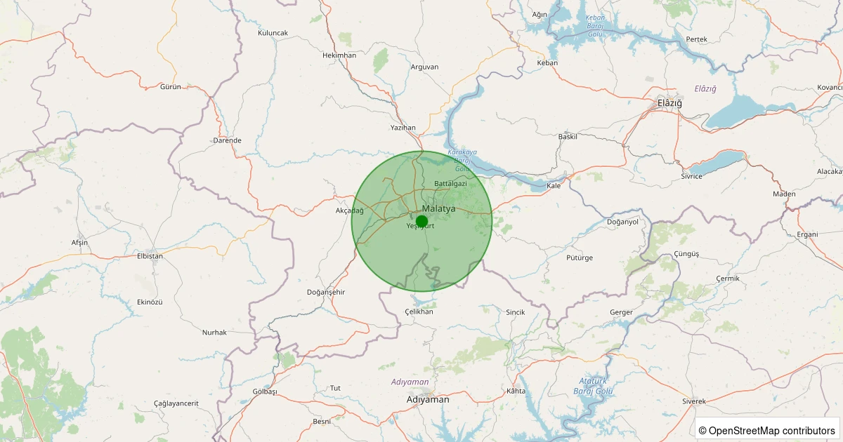 02 Kasım 2025 saat 03:07 - Yeşilyurt - Bostanbaşı - 1.30ML depreminin harita gösterimi
