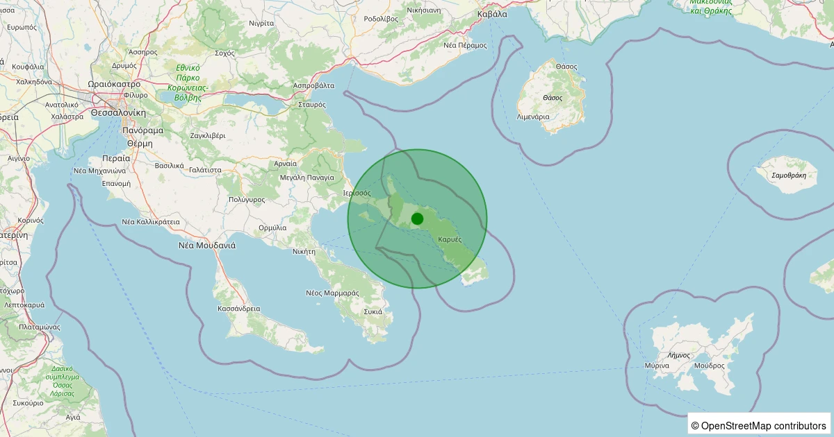 02 Kasım 2025 saat 05:27 - YUNANISTAN - 1.40ml depreminin harita gösterimi