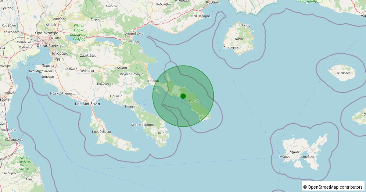 02 Kasım 2025 saat 05:38 - YUNANISTAN - 2.60ml depreminin harita gösterimi