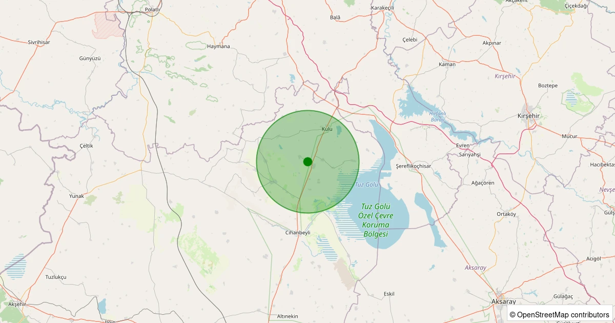 02 Kasım 2025 saat 05:19 - Kulu - Ömeranlı/Karşıyaka - 1.70ML depreminin harita gösterimi
