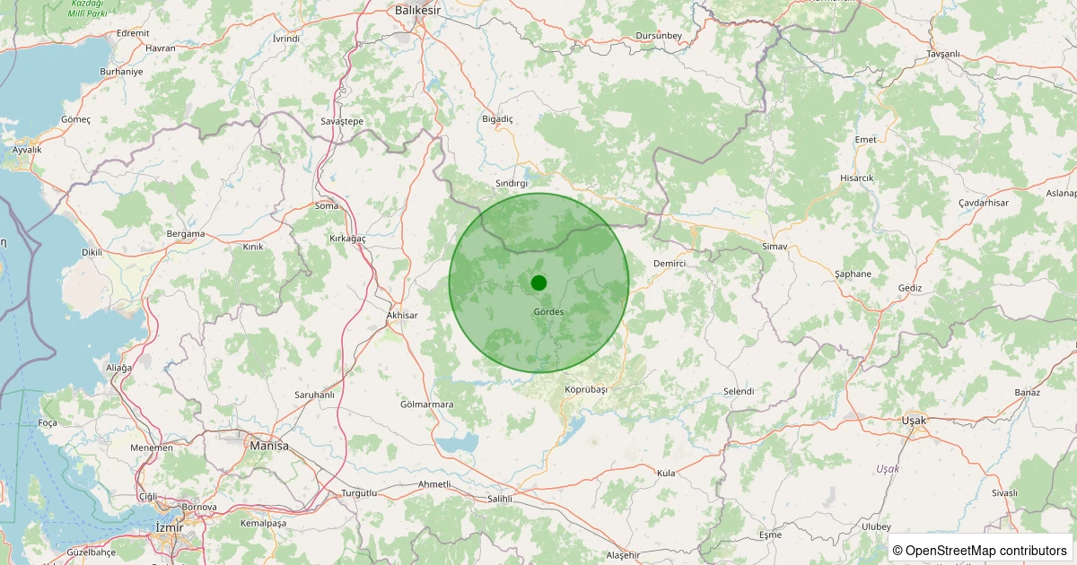 02 Kasım 2025 saat 14:53 - Gördes - Börez - 1.00ml depreminin harita gösterimi
