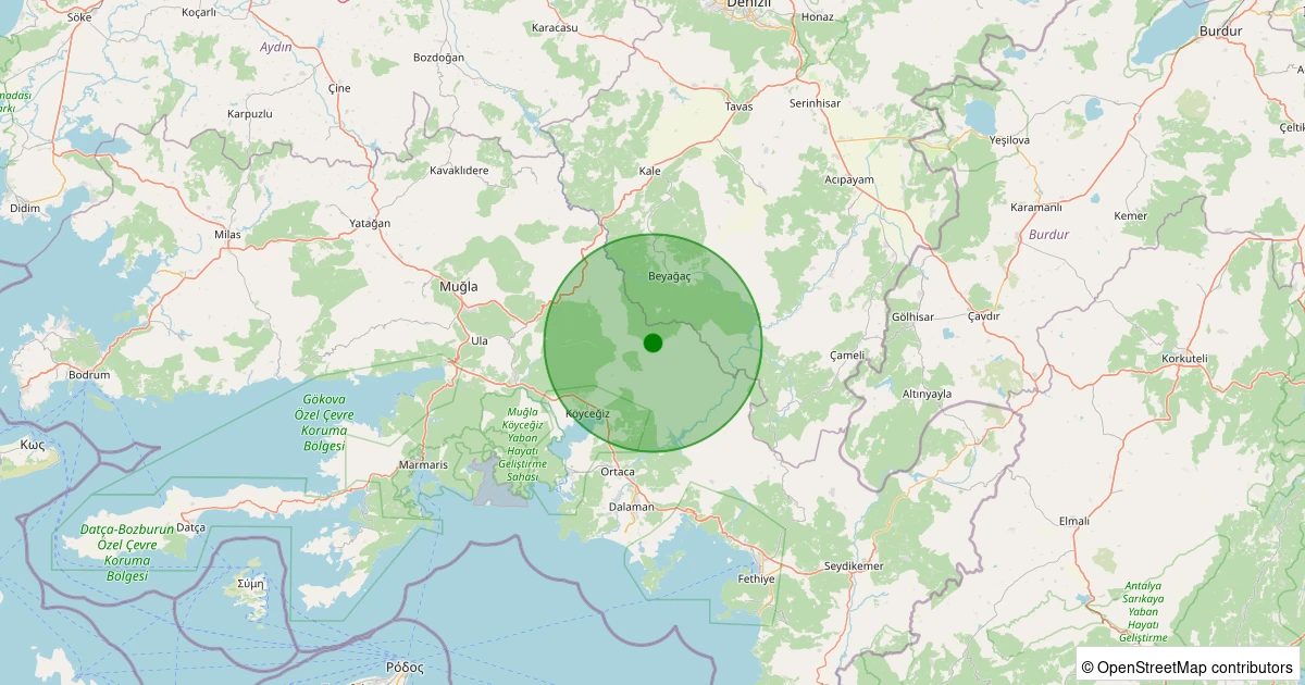 02 Kasım 2025 saat 17:52 - Beyağaç - Cumhuriyet - 2.20ml depreminin harita gösterimi