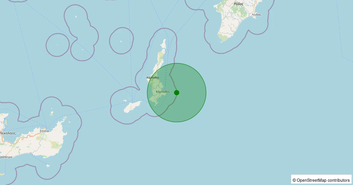 02 Kasım 2025 saat 22:54 - Akdeniz - [132.92 km] Datça (Muğla) - 1.80ML depreminin harita gösterimi