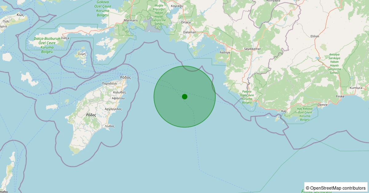 03 Kasım 2025 saat 00:33 - AKDENIZ - 1.70ml depreminin harita gösterimi