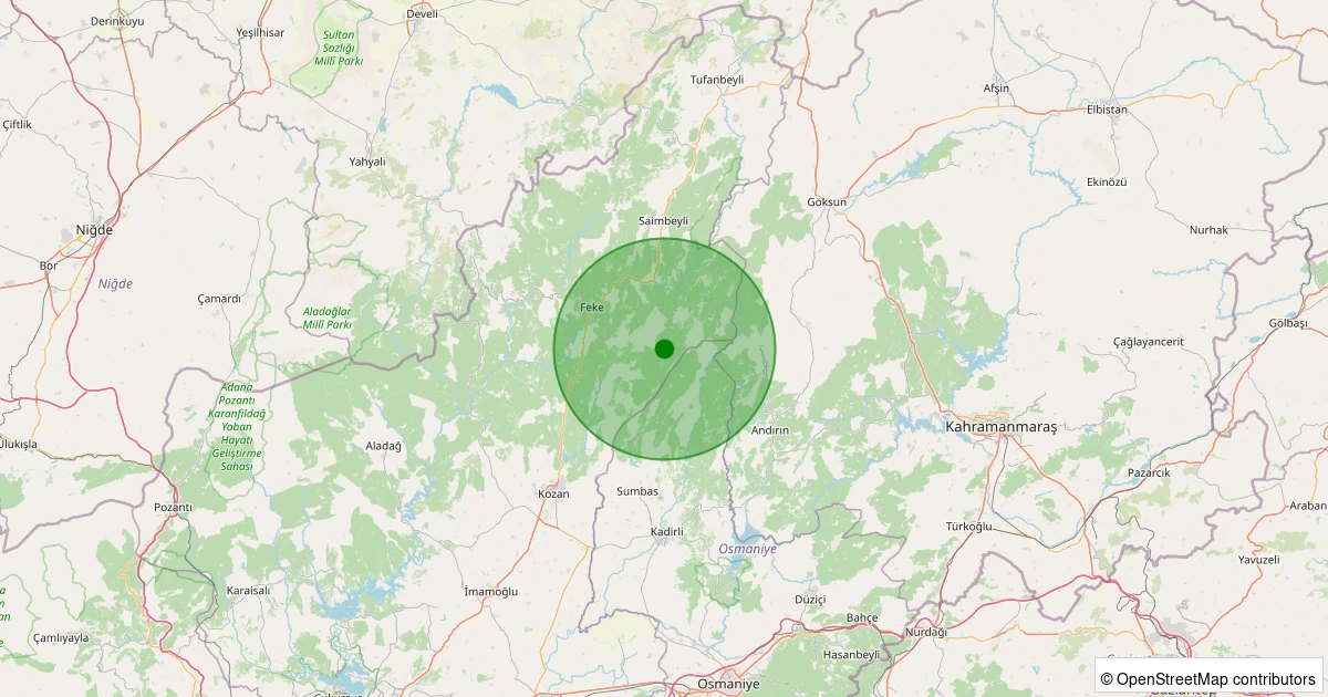 03 Kasım 2025 saat 02:16 - Kozan - Akçalıuşağı - 1.40ml depreminin harita gösterimi