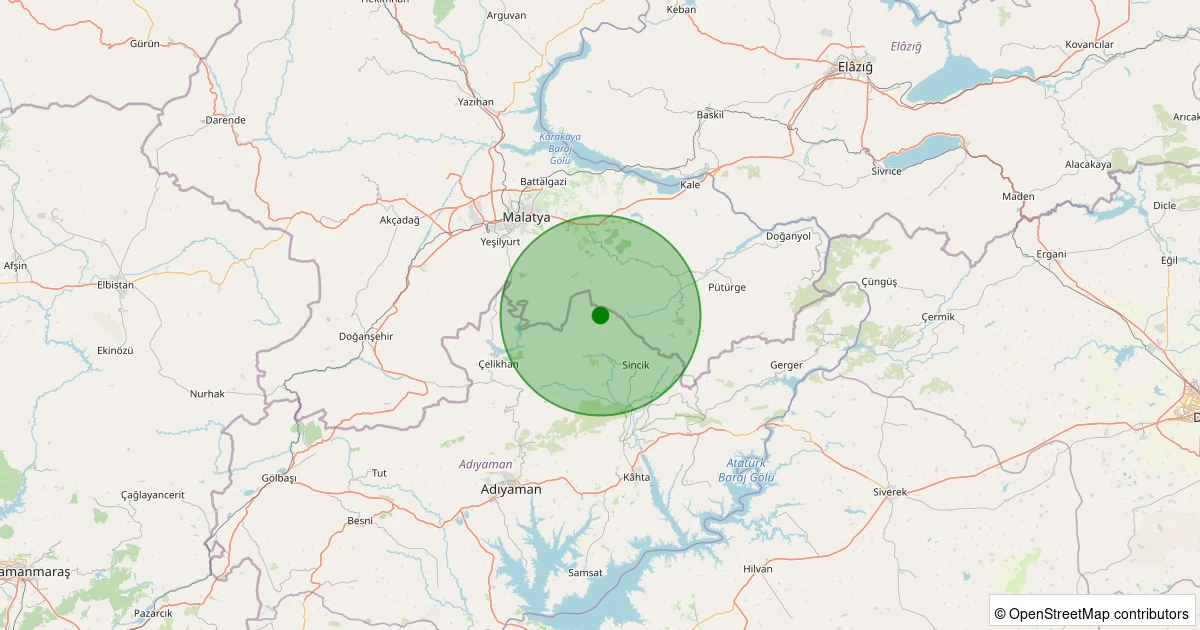 03 Kasım 2025 saat 03:51 - Sincik - Aksu Köyü - 1.60ML depreminin harita gösterimi