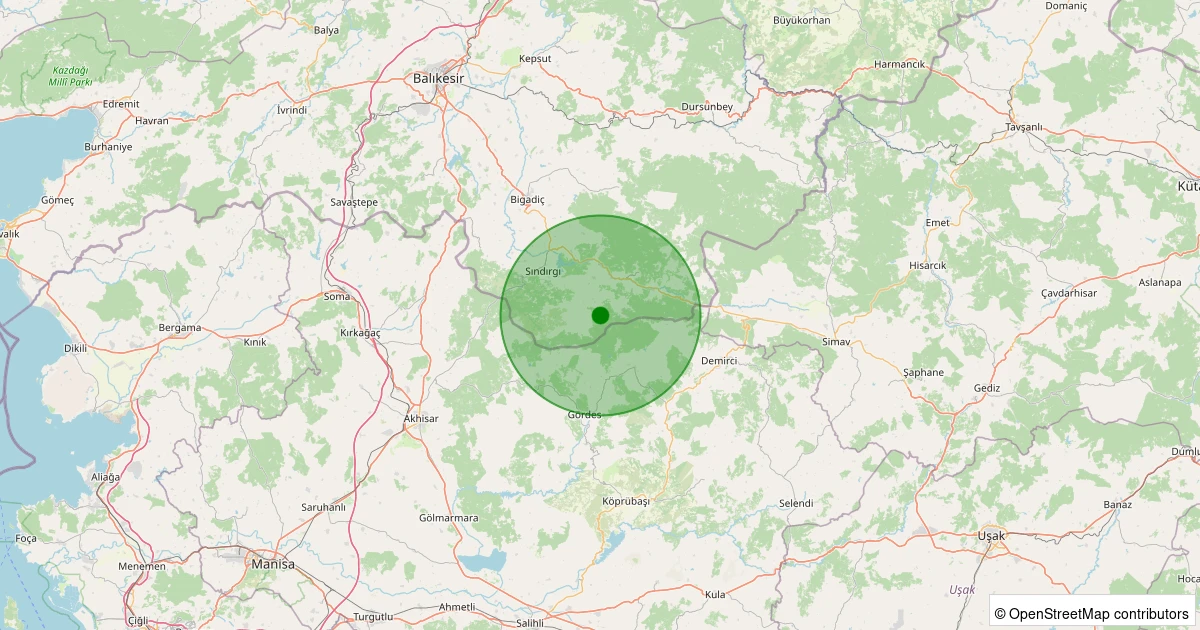 03 Kasım 2025 saat 06:09 - Sındırgı - Küçükdağdere - 1.70ml depreminin harita gösterimi