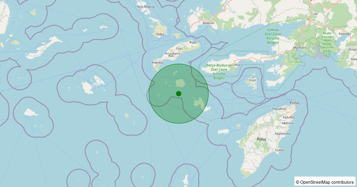 03 Kasım 2025 saat 06:14 - Ege Denizi - [33.32 km] Datça (Muğla) - 1.50ML depreminin harita gösterimi