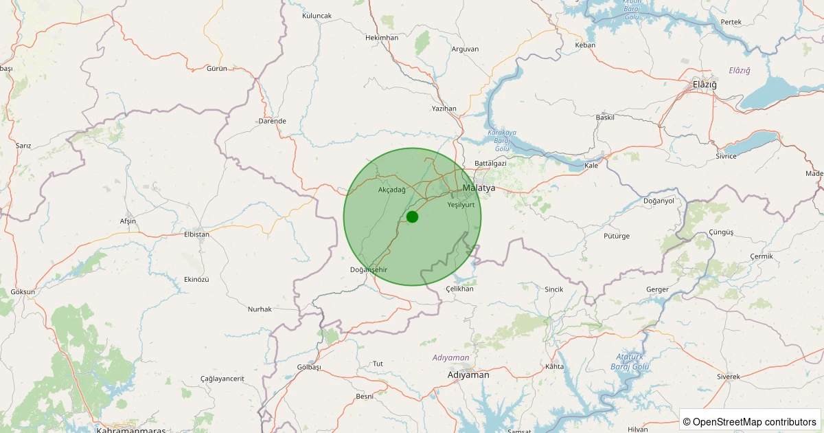 03 Kasım 2025 saat 13:16 - Yeşilyurt - Kırlangıç - 1.50ml depreminin harita gösterimi