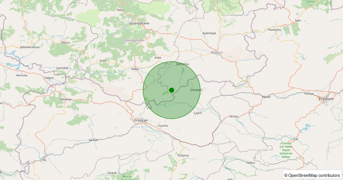 03 Kasım 2025 saat 14:11 - Demirözü - Damlıca Köyü - 2.80ml depreminin harita gösterimi