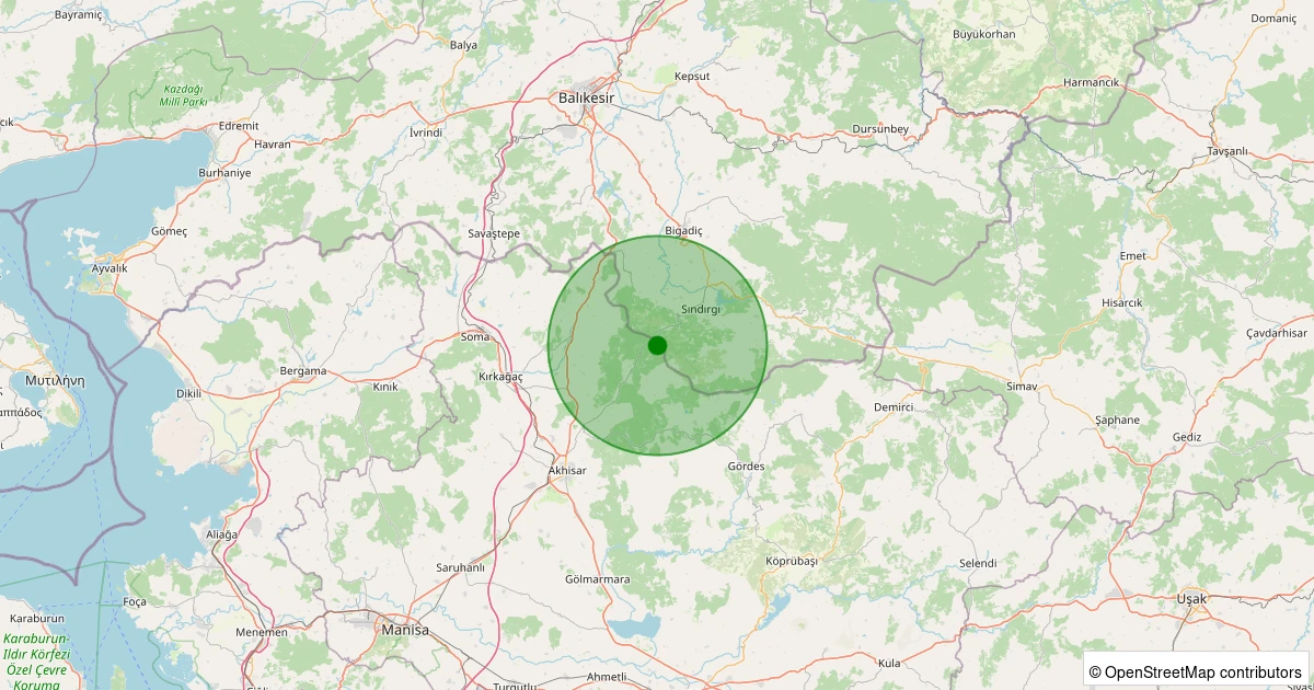 03 Kasım 2025 saat 14:48 - Akhisar - 1.40ml depreminin harita gösterimi