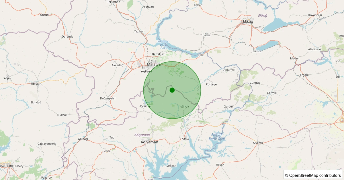 03 Kasım 2025 saat 03:51 - Sincik - Aksu Köyü - 1.50ml depreminin harita gösterimi